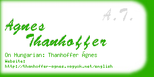 agnes thanhoffer business card